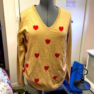 NWT Heart Long Sleeve Sweater Valentines